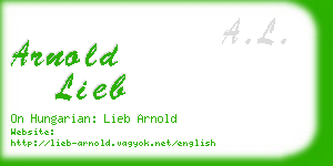 arnold lieb business card